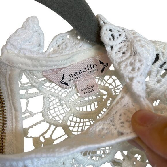 Nanette Lepore Sleeveless Lacy Blouse Top | Size Small - Picture 4 of 9